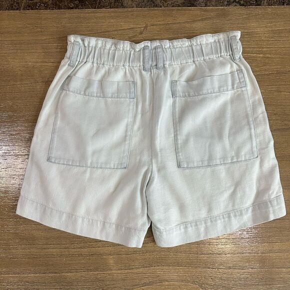 Proenza‎ Schouler Chambray High Waist Shorts size 8 Elastic Waistband - Picture 6 of 15